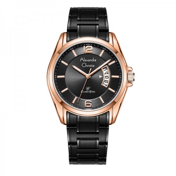 Alexandre Christie AC 8684 Rosegold Black Man MDBBRBA Alexandre Christie AC 8684 Rosegold Black Man MDBBRBA